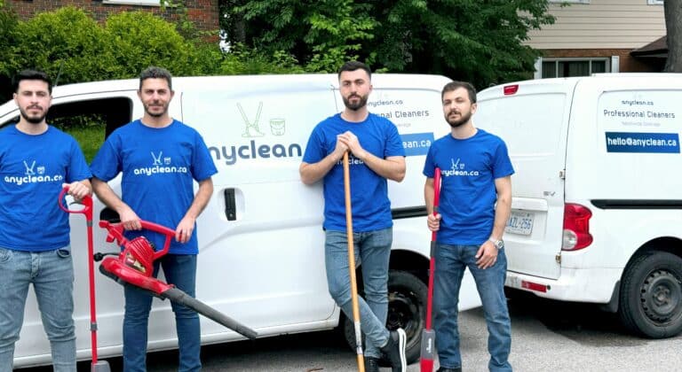 AnyClean crew with cleaning equipment