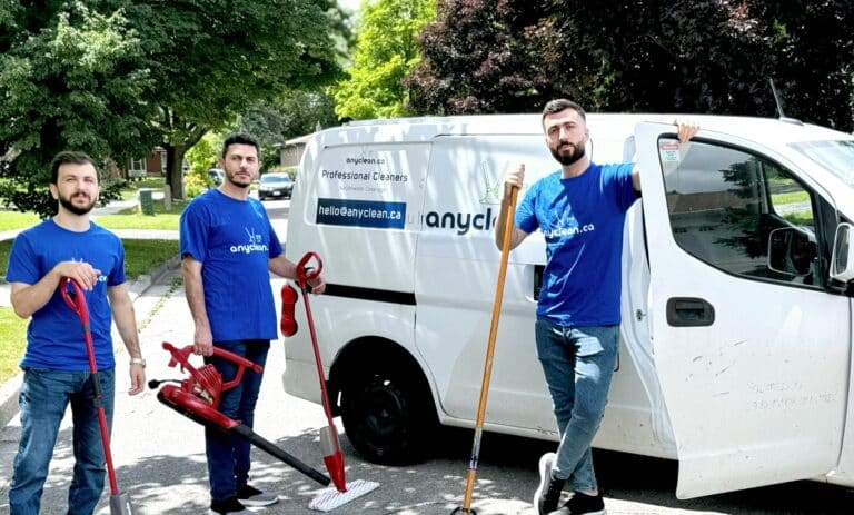 AnyClean crew at the open van