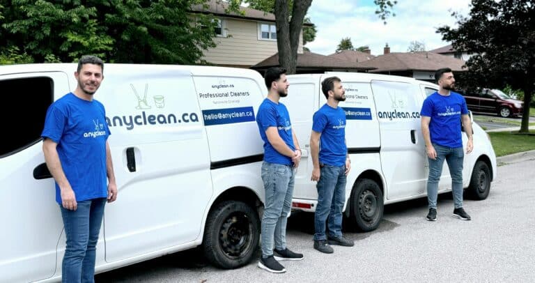 AnyClean team ready at the vans