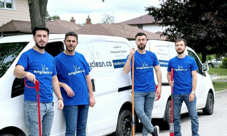 AnyClean crew with mops and vacuums