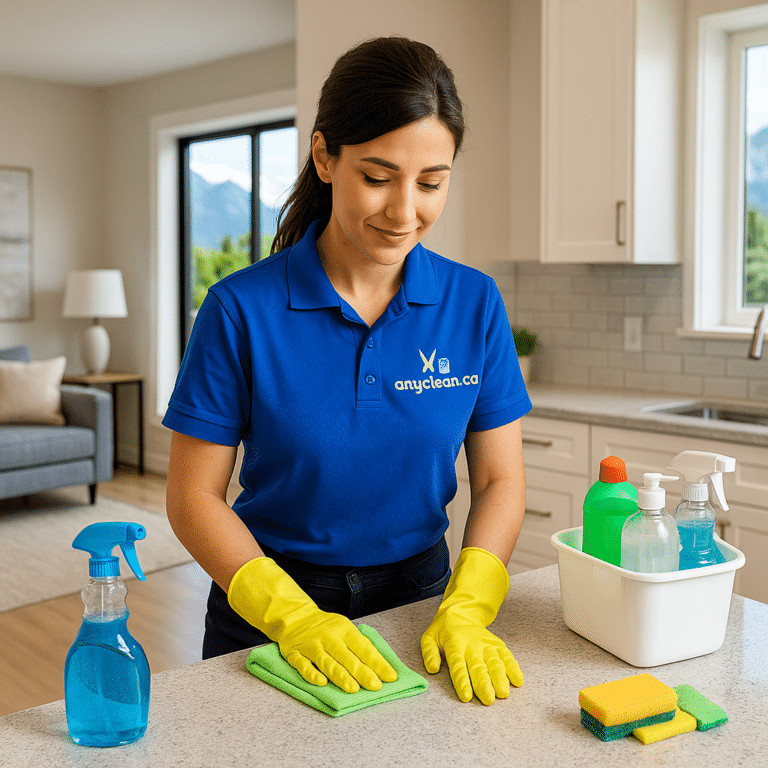 AnyClean cleaning the bathrooms