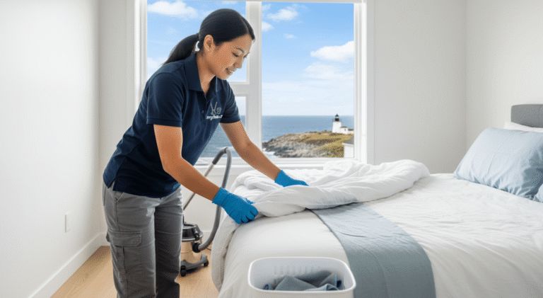 AnyClean cleaning the bedrooms