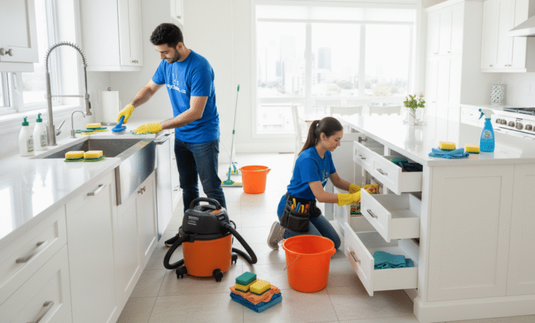 Deep cleaning in Central Huron — living room