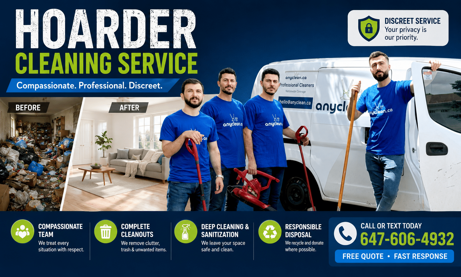 Professional Hoarder Cleaning Nova Scotia by Anyclean.ca
